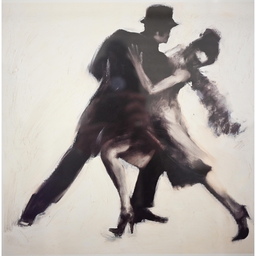 314 - Marysia Bird, 'Let's Dance' print, 64.5 x 64.5 cm to/w gentleman holding umbrella, 50 x 43.5 cm and ... 