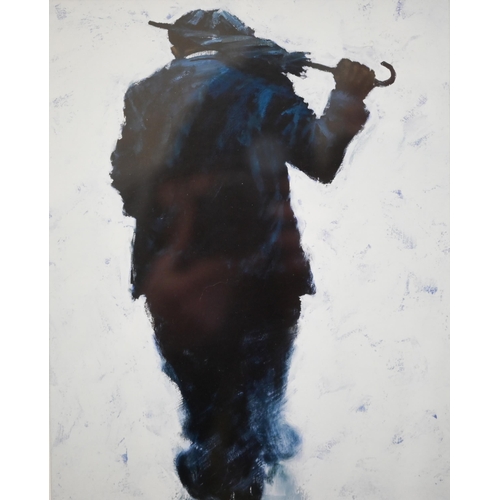 314 - Marysia Bird, 'Let's Dance' print, 64.5 x 64.5 cm to/w gentleman holding umbrella, 50 x 43.5 cm and ... 