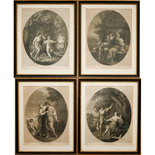 317 - A set of four Italian allegorical engravings after Giovanni Volpato, 41 x 31 cm (4)