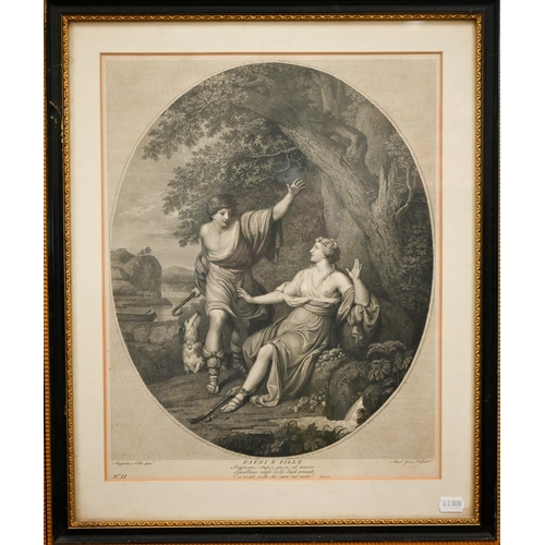 317 - A set of four Italian allegorical engravings after Giovanni Volpato, 41 x 31 cm (4)