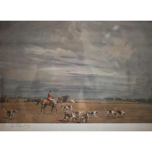 338 - #After Lionel Edwards - 'The Essex Hunt', print, pencil signed to lower left margin, 39 x 52 cm