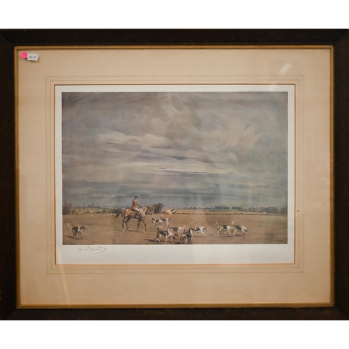 338 - #After Lionel Edwards - 'The Essex Hunt', print, pencil signed to lower left margin, 39 x 52 cm