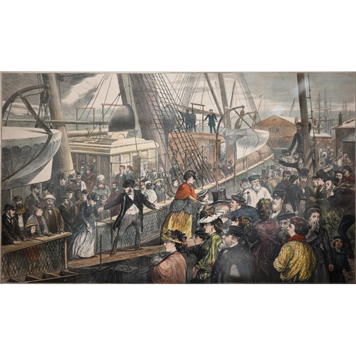 340 - 'Bound for India; scene at the departure of a Peninsular and Oriental Company's Steamer from Southam... 