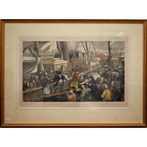 340 - 'Bound for India; scene at the departure of a Peninsular and Oriental Company's Steamer from Southam... 