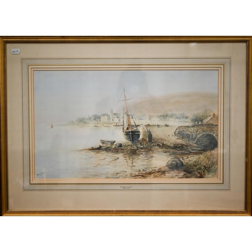 346 - Fred Fitch - 'Dunoon on Clyde', watercolour, signed lower right, 31 x 52 cm