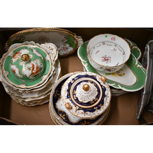 351 - A quantity of 19th century and later decorative ceramic tableware (box)