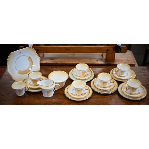 361 - A Shelley china Art Deco tea service for seven (26 pieces)