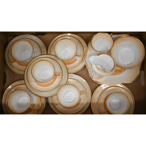 361 - A Shelley china Art Deco tea service for seven (26 pieces)