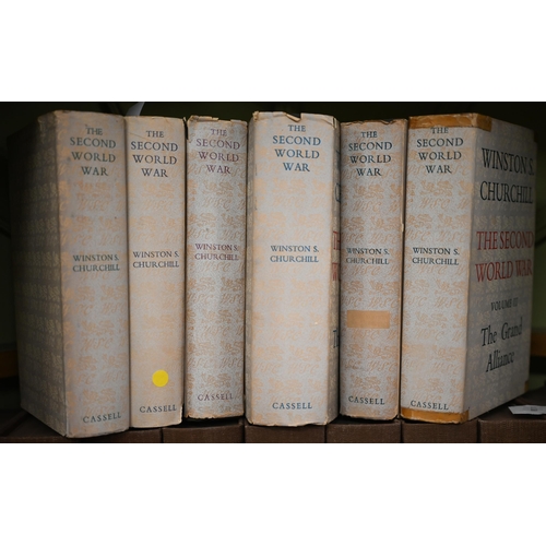 422 - Churchill, Winston - 'The Second World War', 6 vols, 1949, New & Revised Edition, 1954, 1st to/w... 