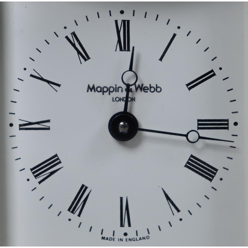 481 - A modern Mappin & Webb brass carriage clock