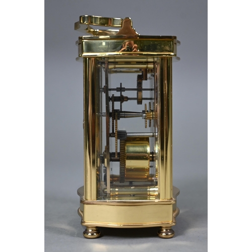 481 - A modern Mappin & Webb brass carriage clock