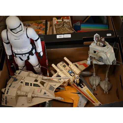 499 - Various original Star Wars models, including 1982 LFL AT-ST Chicken Walker, Kenner Products X-Wing F... 