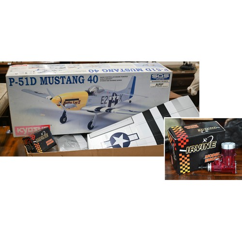 513A - A boxed Kyosho P-5ID Mustang 40 radio controlled engine powered scale aircraft model kit (Kyosho SQS... 