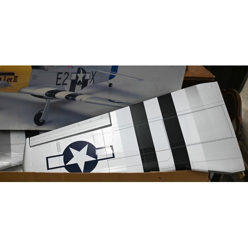 513A - A boxed Kyosho P-5ID Mustang 40 radio controlled engine powered scale aircraft model kit (Kyosho SQS... 