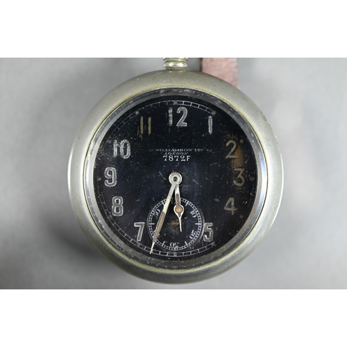 315 - Williamson Ltd, London, No. 7872F, a WWI military pocket watch, subsidiary seconds, 50 mm dia.