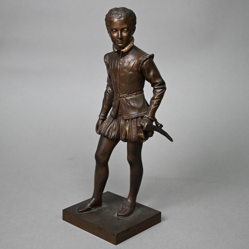 953 - After Francois Joseph Bosio - 'Henry IV Enfant', figure of a boy in 16th century costume, signed, 25... 