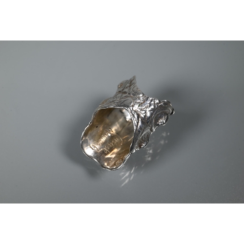 236 - Patrick Mavros - a silver 'Croc Hornback' ring, size L, 3 cm long, inscribed within 'Patrick Mavros'... 