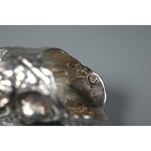 236 - Patrick Mavros - a silver 'Croc Hornback' ring, size L, 3 cm long, inscribed within 'Patrick Mavros'... 