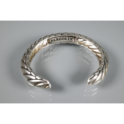 237 - Patrick Mavros - a silver 'Pangolin Stacking Cuff', size small (5.5 cm diam on largest edge) to/w a ... 