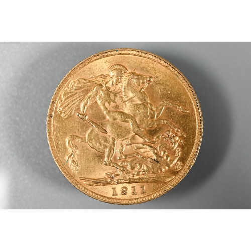 291 - A George V gold sovereign dated 1911