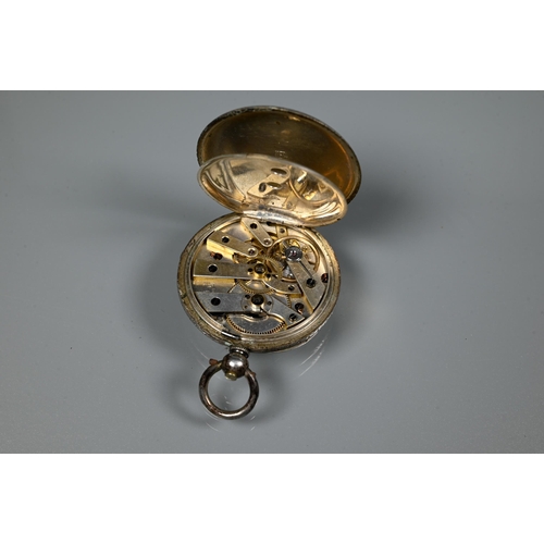 305 - Barwise, London, a Victorian silver / silver-gilt half hunter pocket watch, no. 2753, key wind movem... 