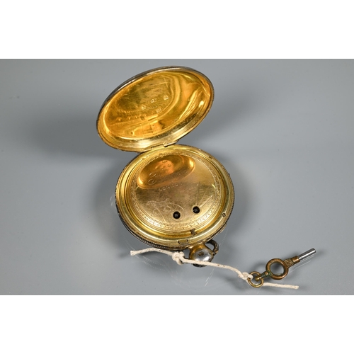 305 - Barwise, London, a Victorian silver / silver-gilt half hunter pocket watch, no. 2753, key wind movem... 