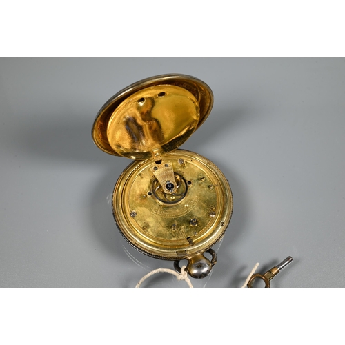 305 - Barwise, London, a Victorian silver / silver-gilt half hunter pocket watch, no. 2753, key wind movem... 