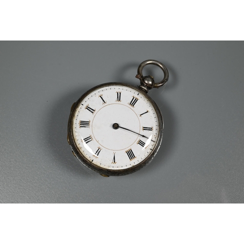 305 - Barwise, London, a Victorian silver / silver-gilt half hunter pocket watch, no. 2753, key wind movem... 