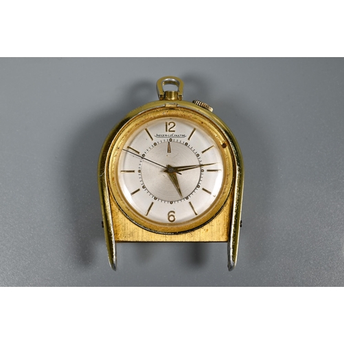 309 - A Jaeger le Coultre gilt cased fob watch, the silvered dial with gilt baton numerals, keyless wind m... 