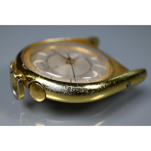 309 - A Jaeger le Coultre gilt cased fob watch, the silvered dial with gilt baton numerals, keyless wind m... 