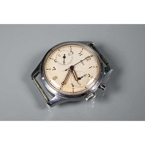 313 - A gentlemans Birks stainless steel wristwatch, the champagne dial with Arabic numerals, subsidiary s... 