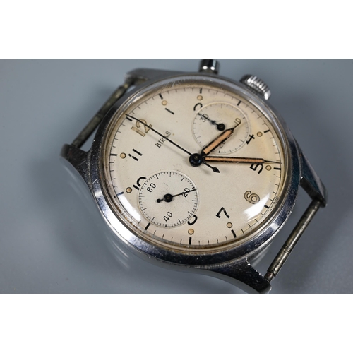 313 - A gentlemans Birks stainless steel wristwatch, the champagne dial with Arabic numerals, subsidiary s... 