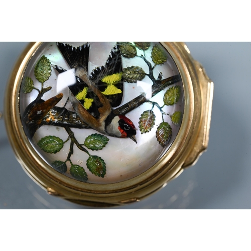 317 - A good ladies 18k Swiss Golay-Leresche pendant fob-watch, the white enamelled dial with roman numera... 