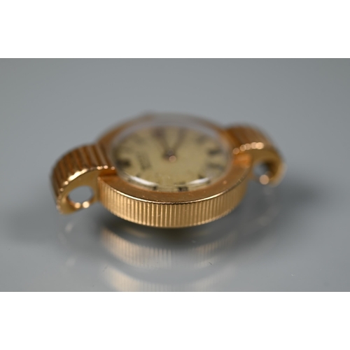 318 - An 18K gold ladies Rolex wristwatch, with 18 jewel movement and champagne dial, 21 mm dia., 12 g all... 