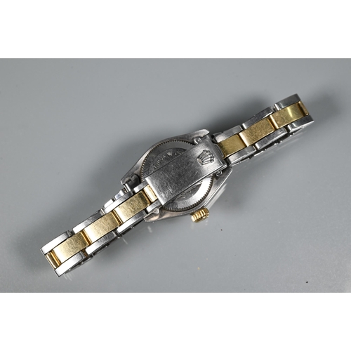 320 - A Rolex Tudor Princess Oyster Sate ladies wristwatch, bi-metal case and link strap, the champagne di... 