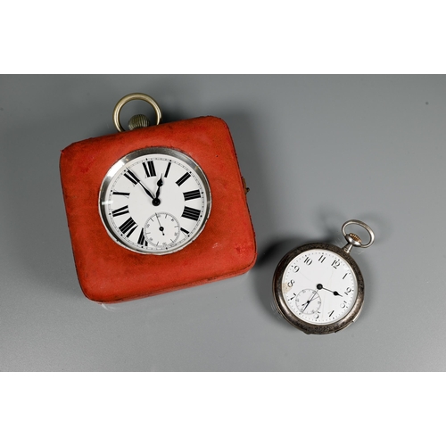 322 - A small Continental white metal cased repeating pocket watch engraved '1882-1907 28th September', to... 