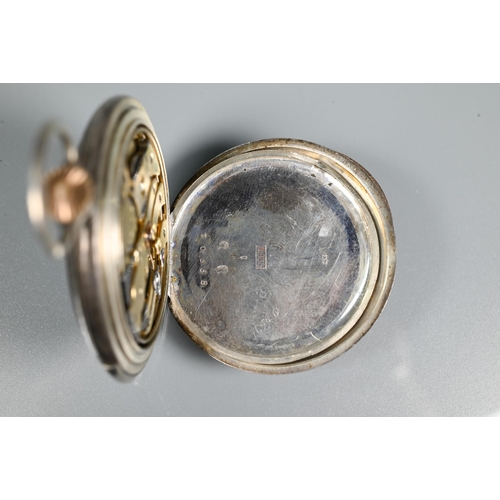 322 - A small Continental white metal cased repeating pocket watch engraved '1882-1907 28th September', to... 