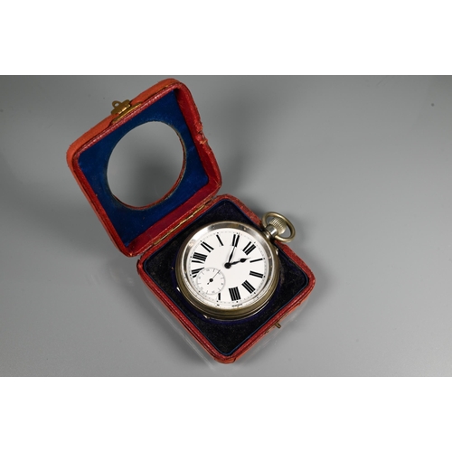 322 - A small Continental white metal cased repeating pocket watch engraved '1882-1907 28th September', to... 