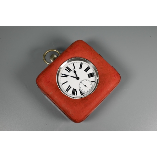 322 - A small Continental white metal cased repeating pocket watch engraved '1882-1907 28th September', to... 