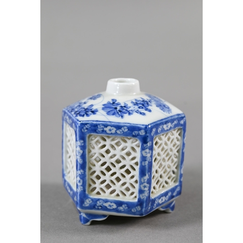 333 - A 19th century Chinese blue and white sleeve vase with four-character Kangxi mark but late Qing dyna... 