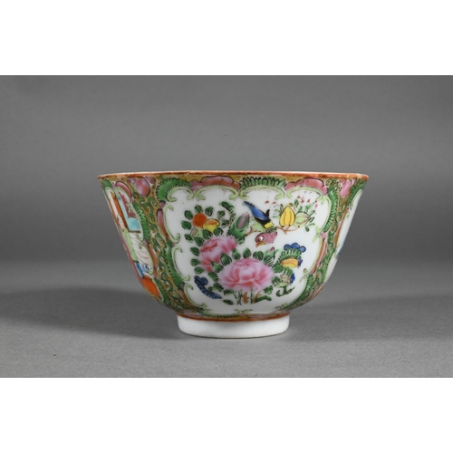 370 - A collection of 19th century Chinese Canton famille rose ceramics including six teacups, nine saucer... 