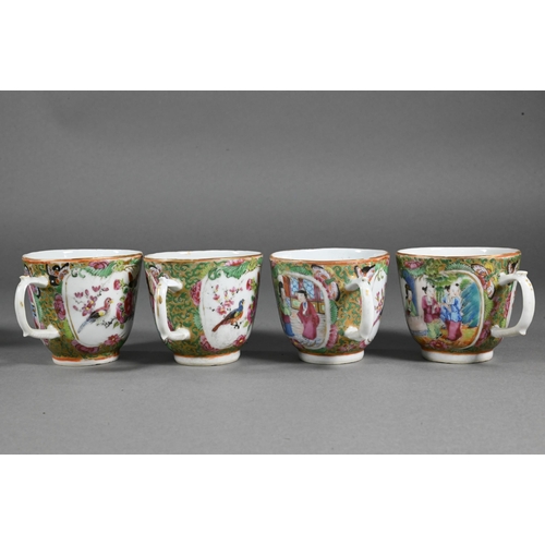 370 - A collection of 19th century Chinese Canton famille rose ceramics including six teacups, nine saucer... 