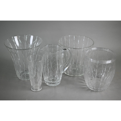 550 - Clyne Farquharson: Two Art Deco Kendall pattern ice buckets, 19 cm high, signed and dated (19)38/39,... 