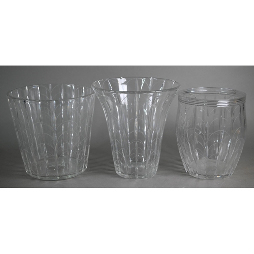 550 - Clyne Farquharson: Two Art Deco Kendall pattern ice buckets, 19 cm high, signed and dated (19)38/39,... 