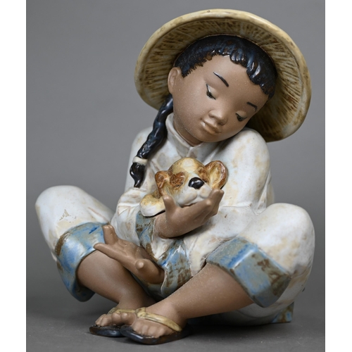 572 - Two boxed Lladro figures, 'Boy's Best Friend'/'Chinito con Perro', 12226, 20 cm high and 'Friendly S... 