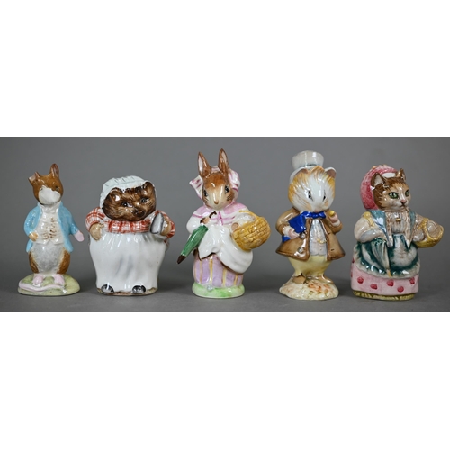 577 - A collection of thirty-four Beswick Beatrix Potter figures with brown back stamps - seven boxed (34)