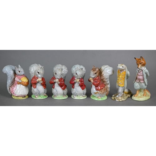 577 - A collection of thirty-four Beswick Beatrix Potter figures with brown back stamps - seven boxed (34)