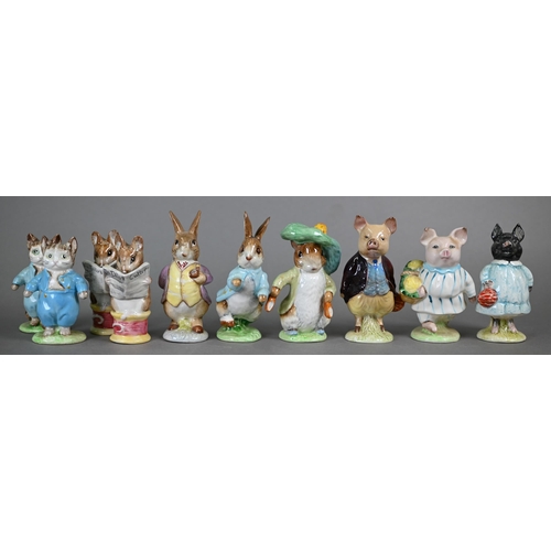 577 - A collection of thirty-four Beswick Beatrix Potter figures with brown back stamps - seven boxed (34)