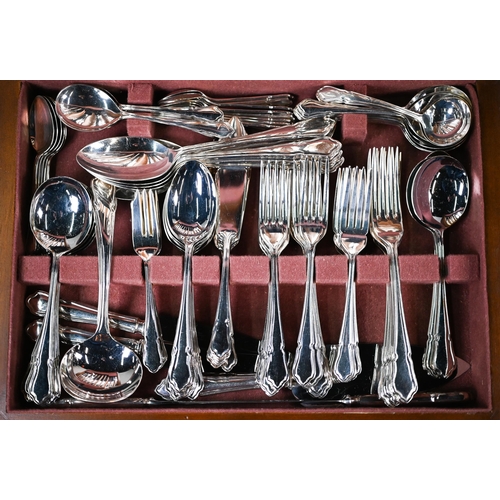 6 - A quantity of Dubarry pattern epns flatware and cutlery, in a canteenVery light signs of use, no dam... 