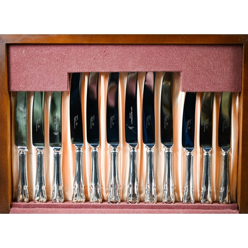 6 - A quantity of Dubarry pattern epns flatware and cutlery, in a canteenVery light signs of use, no dam... 